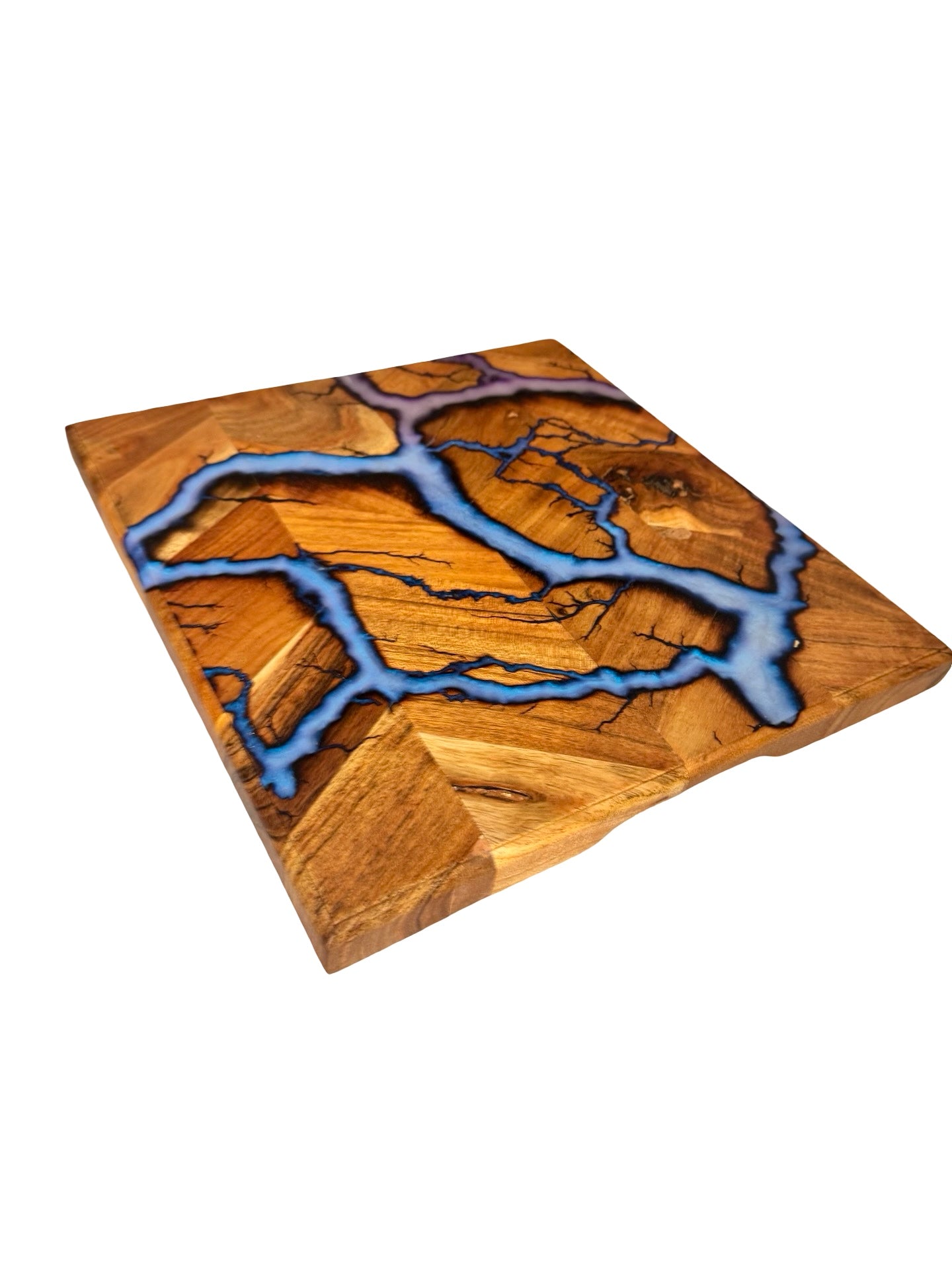 Resin Chopping Board | iridescent Blue / Purple | Fractal Flow Designs | Australia