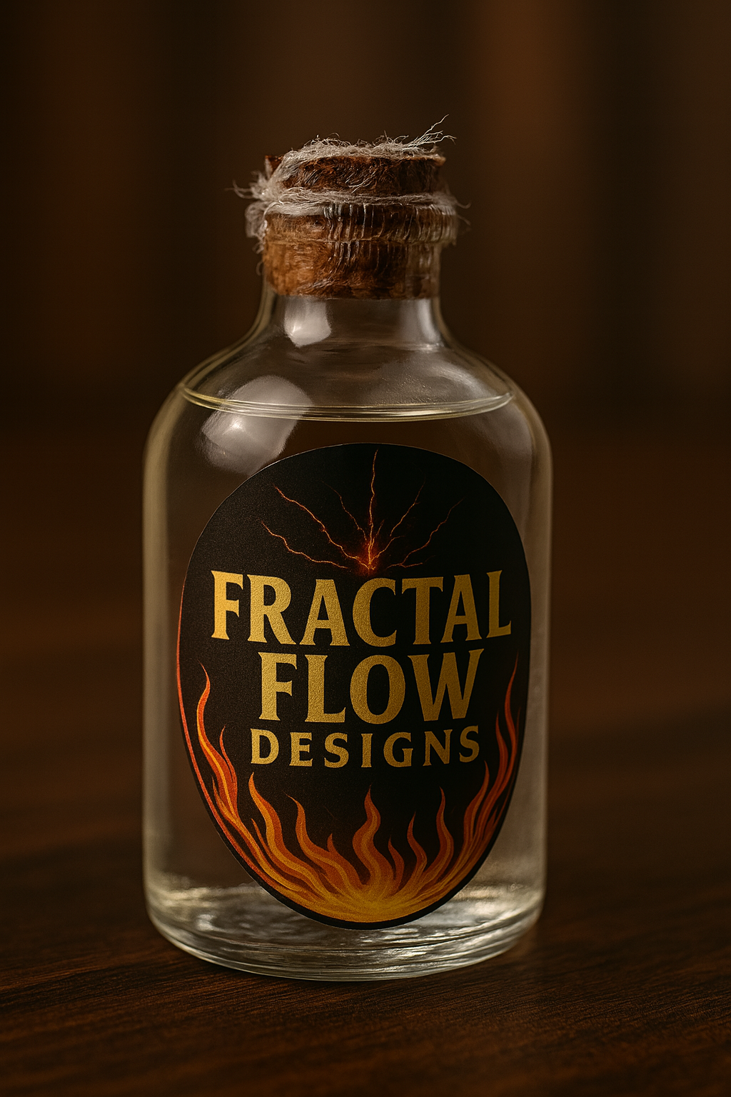 Fractal Flow Designs board oil bottle – premium food-safe mineral oil for resin and timber boards Australia