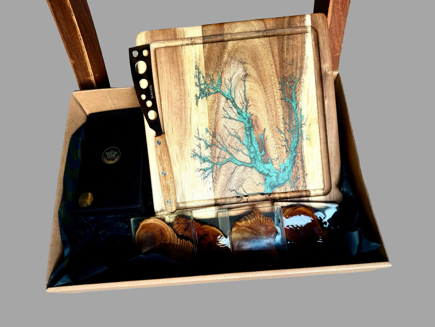 Resin Cheese Board Gift Box – Fractal Flow Designs