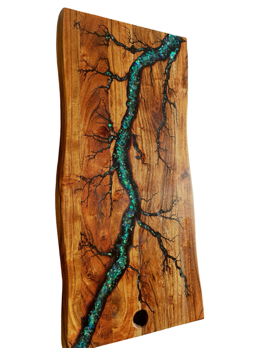 Live Edge Charcuterie Board – Green Opal | Fractal Flow Designs | Australian Made