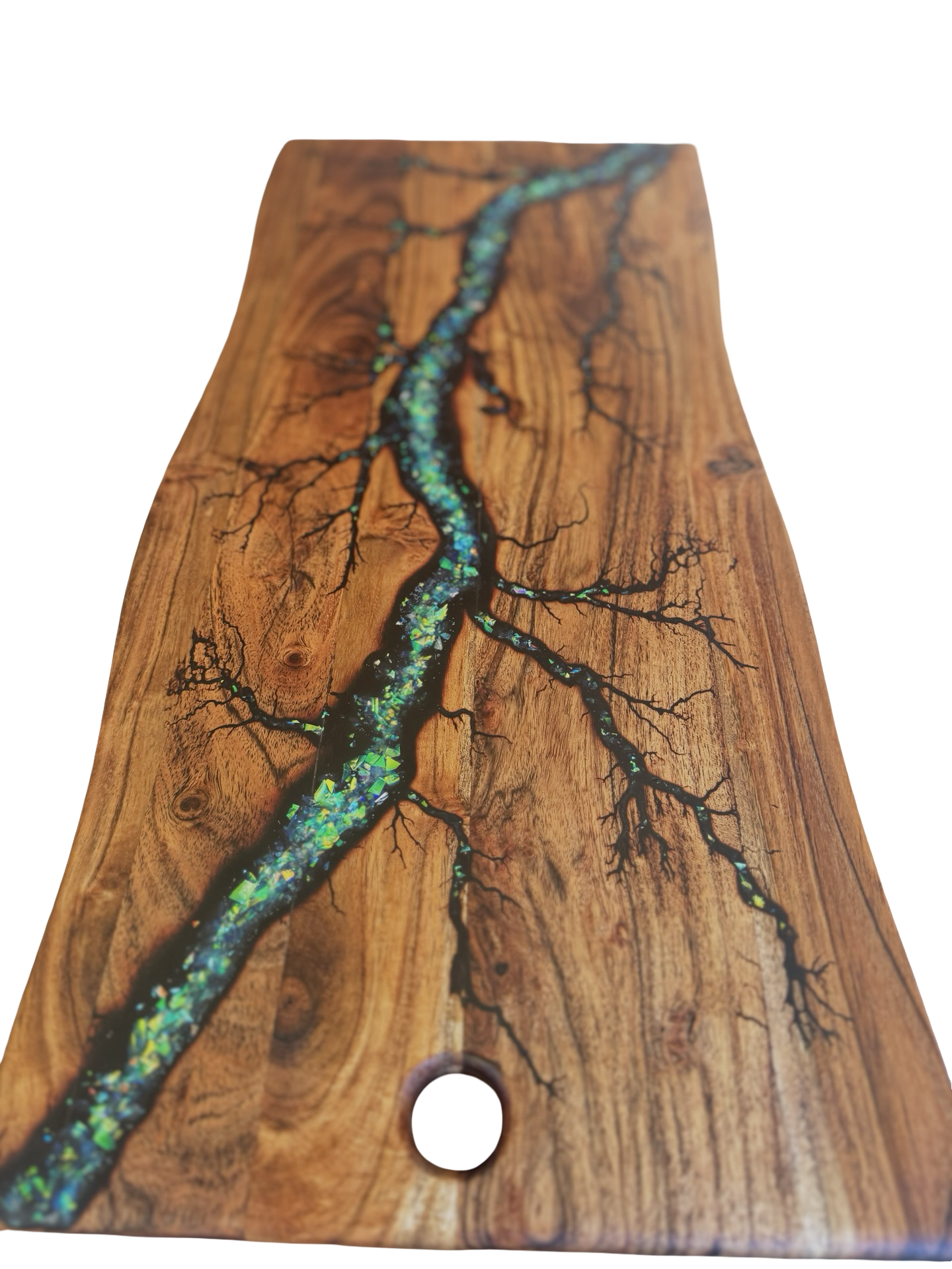 Live Edge Charcuterie Board – Green Opal | Fractal Flow Designs | Australian Made