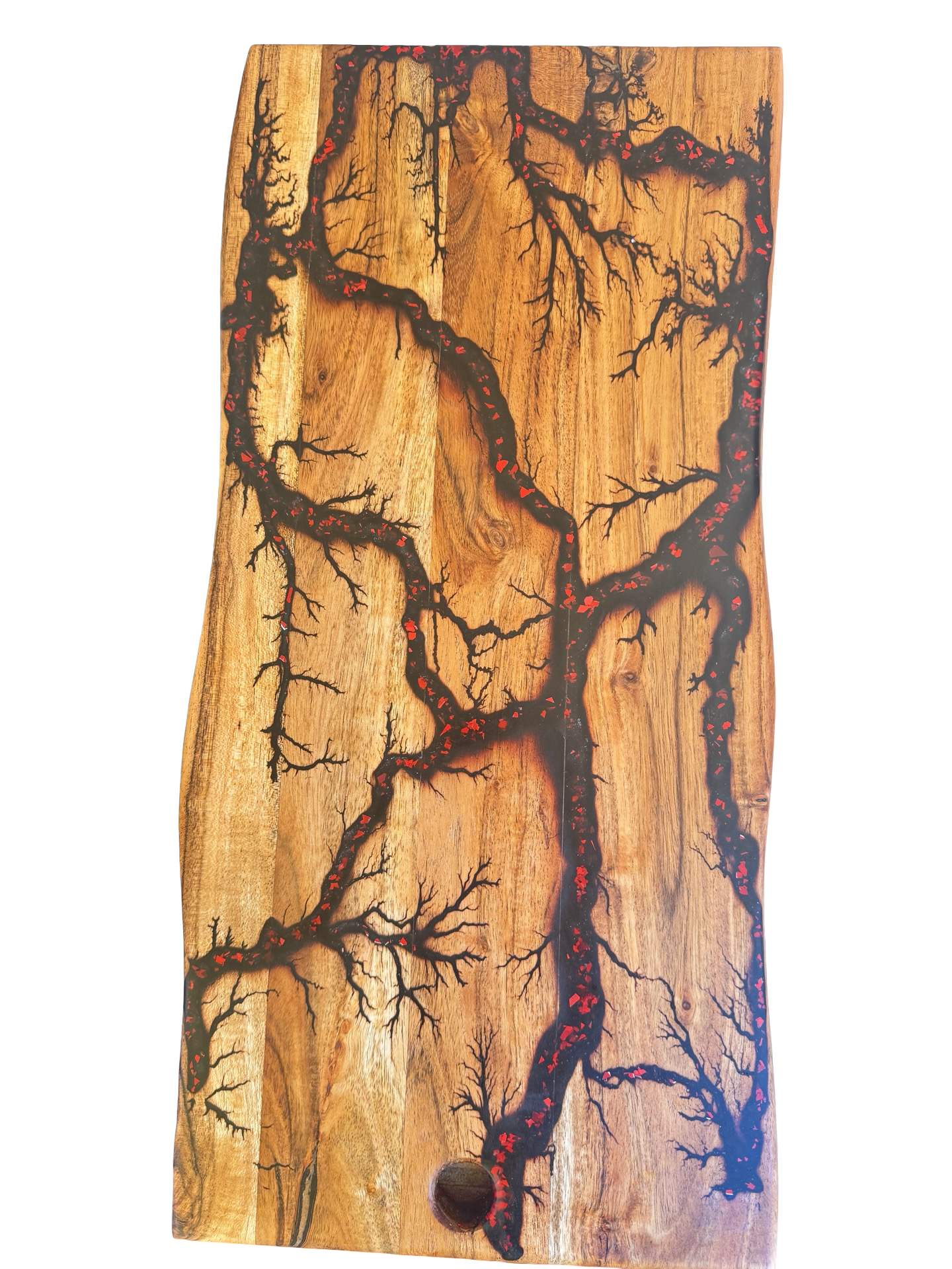 Live Edge Charcuterie Board – Black & Red | Fractal Flow Designs | Australian Made