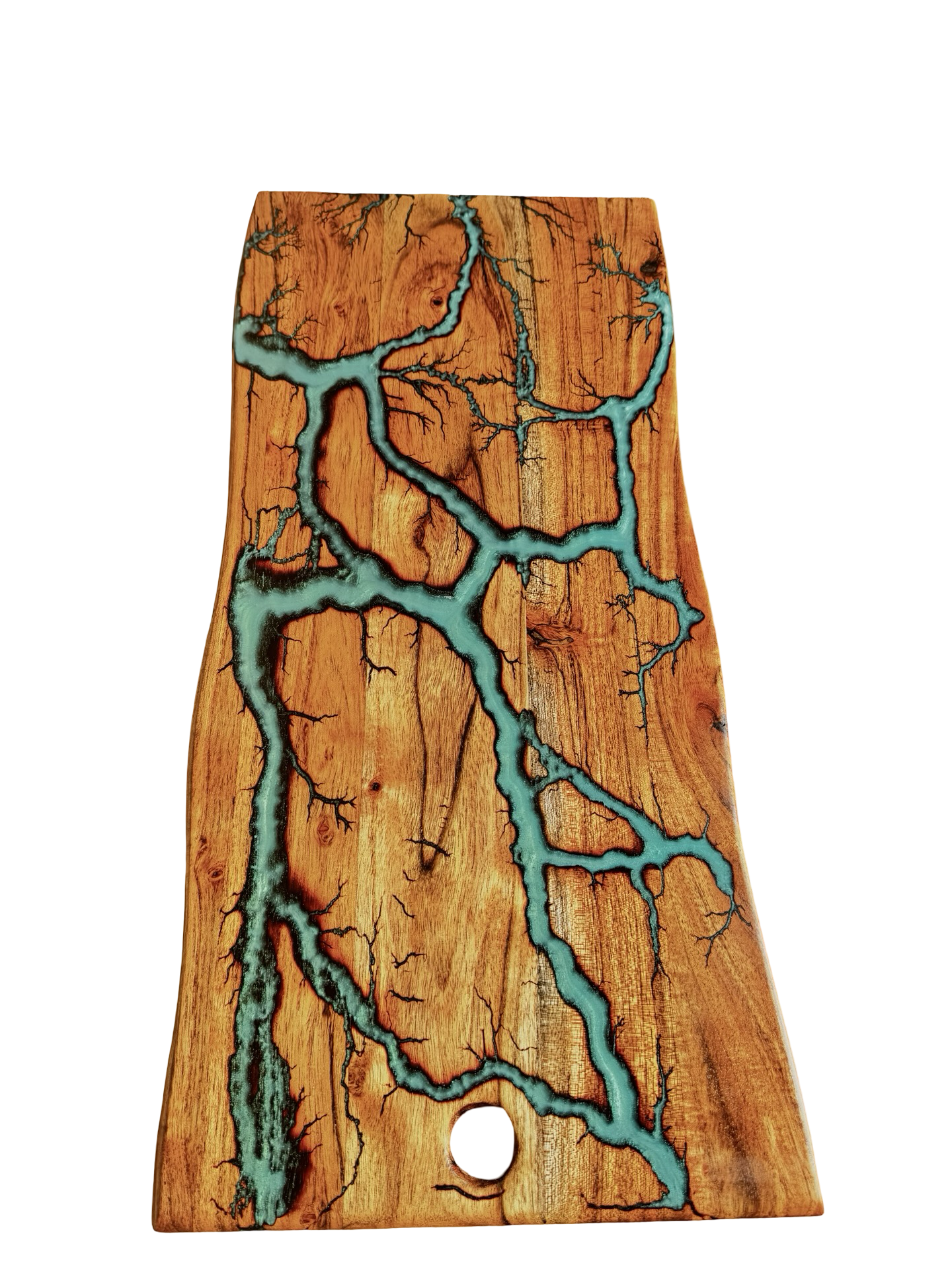 Live Edge Charcuterie Board – Teal Green| Fractal Flow Designs | Australian Made