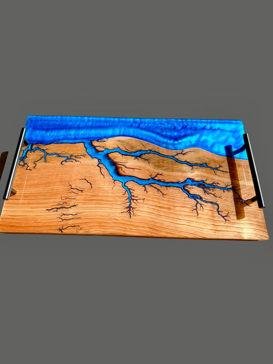 Premium River Resin Board | Sapphire Blue