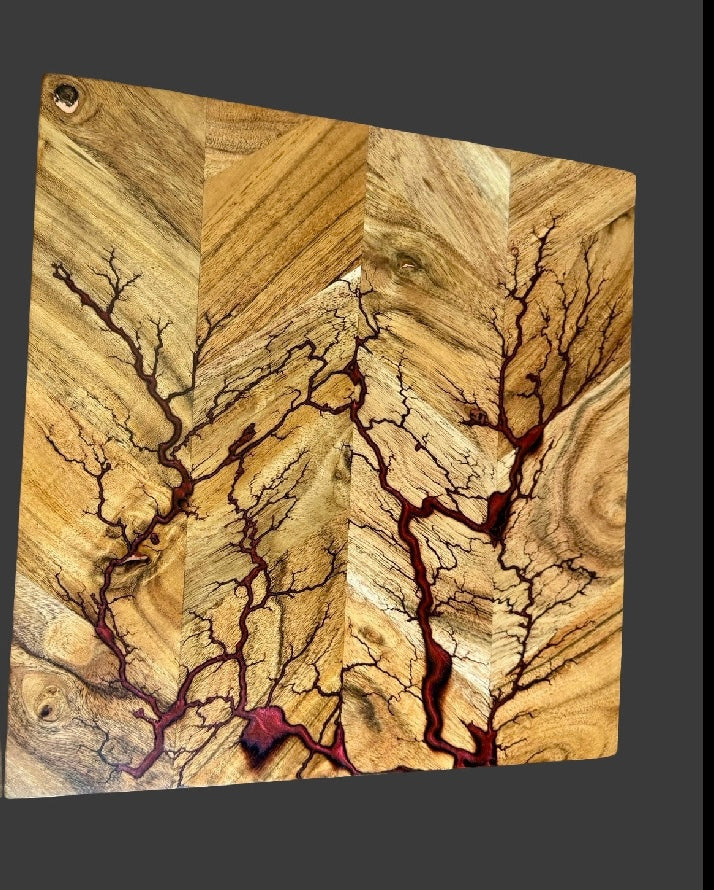 Premium resin chopping board handcrafted in East Gippsland with food safe finish and bold colour artwork