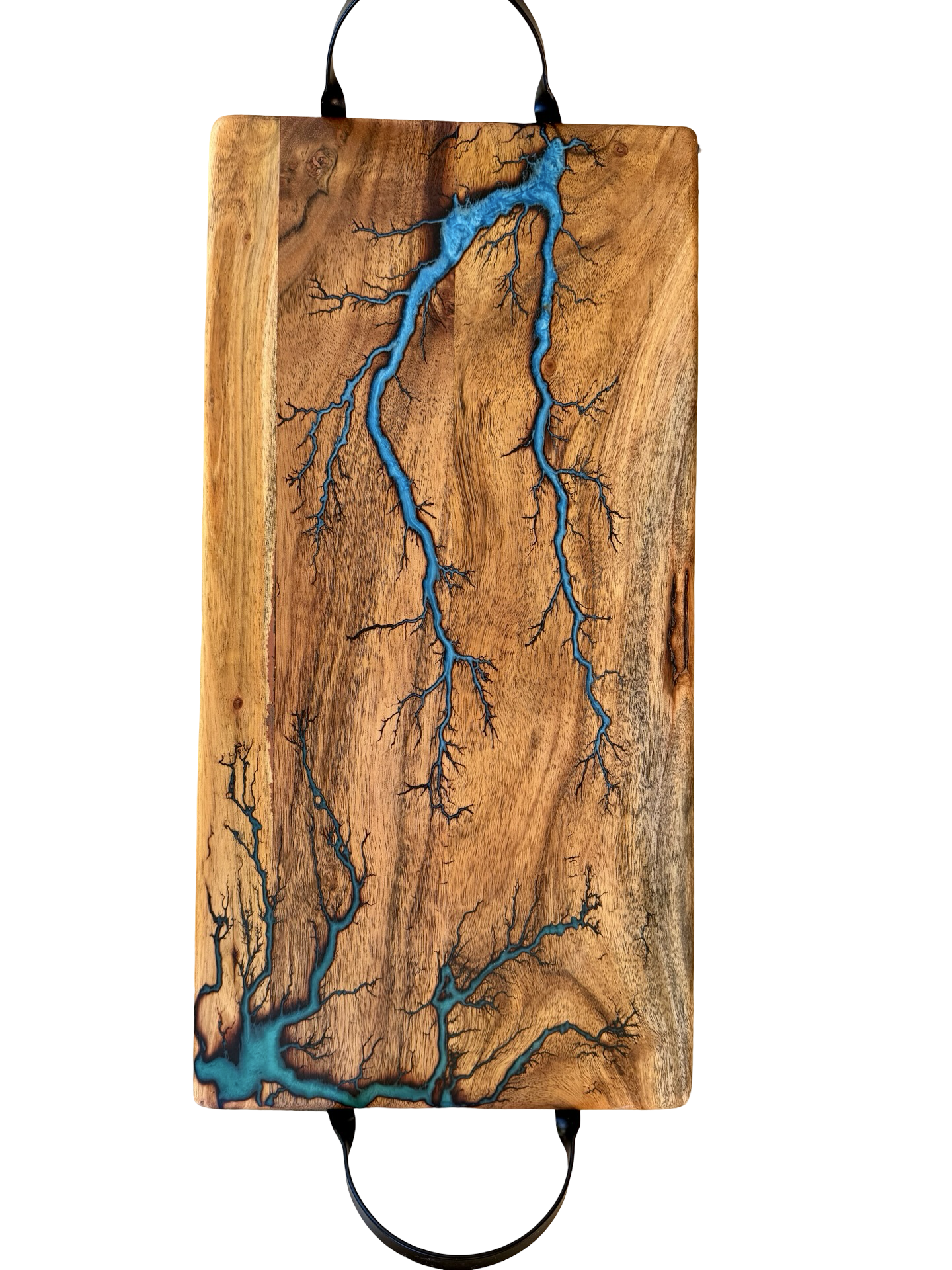 Blue & Green Resin Serving Board – Australia - Fractal Flow Designs