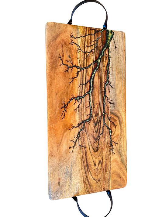 Gold Sparkle Resin Serving Board – Australia - Fractal Flow Designs