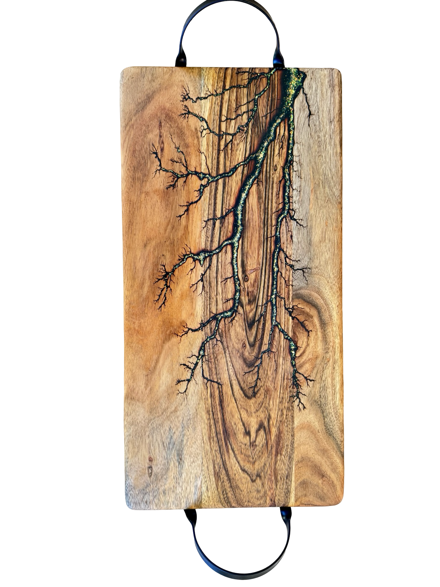 Gold Sparkle Resin Serving Board – Australia - Fractal Flow Designs