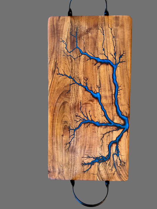 Sapphire Blue Resin Serving Board – Australia - Fractal Flow Designs