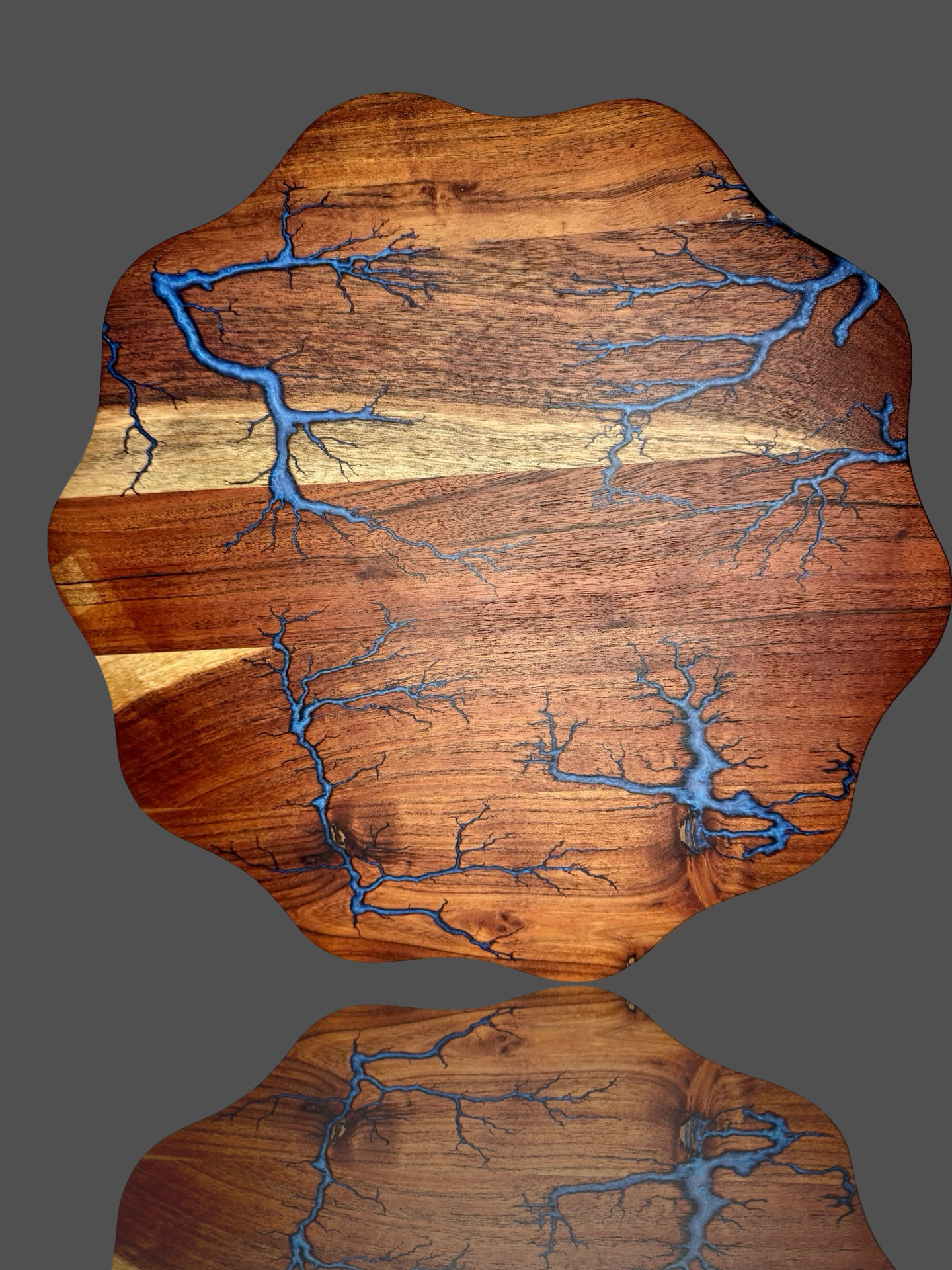 Fractal Burnt Wave Resin Board – Handcrafted Timber Grazing Platter (Bairnsdale, VIC) – Fractal Flow Designs, Australian-made resin board from Bairnsdale Victoria
