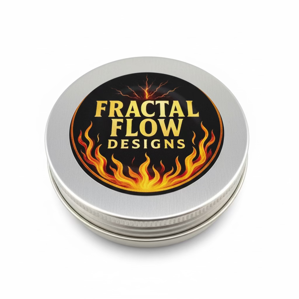 Fractal Flow Designs food-safe board wax tin – Australian-made natural timber wax for resin boards, chopping blocks and serving platters