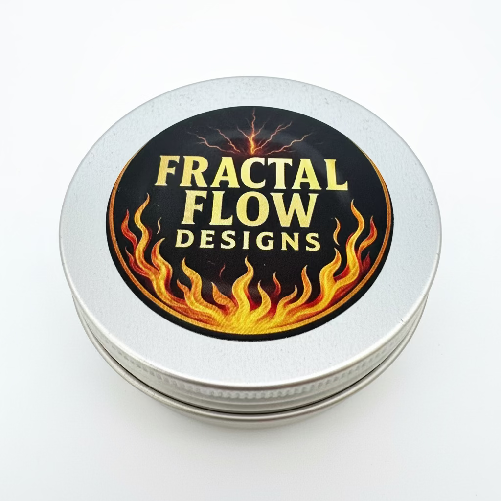 Fractal Flow Designs board wax tin – premium food-safe conditioner for resin and timber serving boards