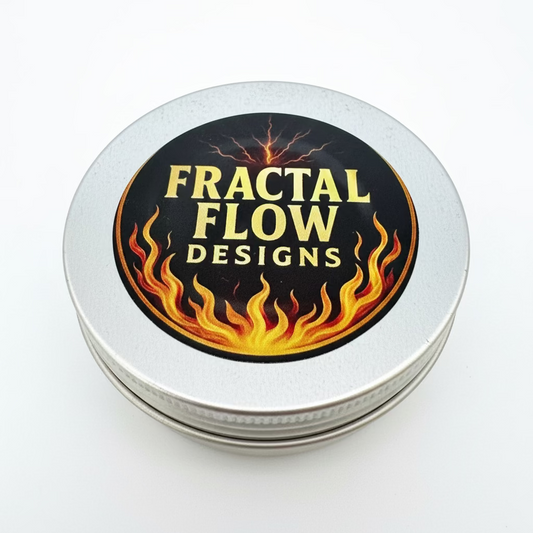 Fractal Flow Designs board wax tin – premium food-safe conditioner for resin and timber serving boards