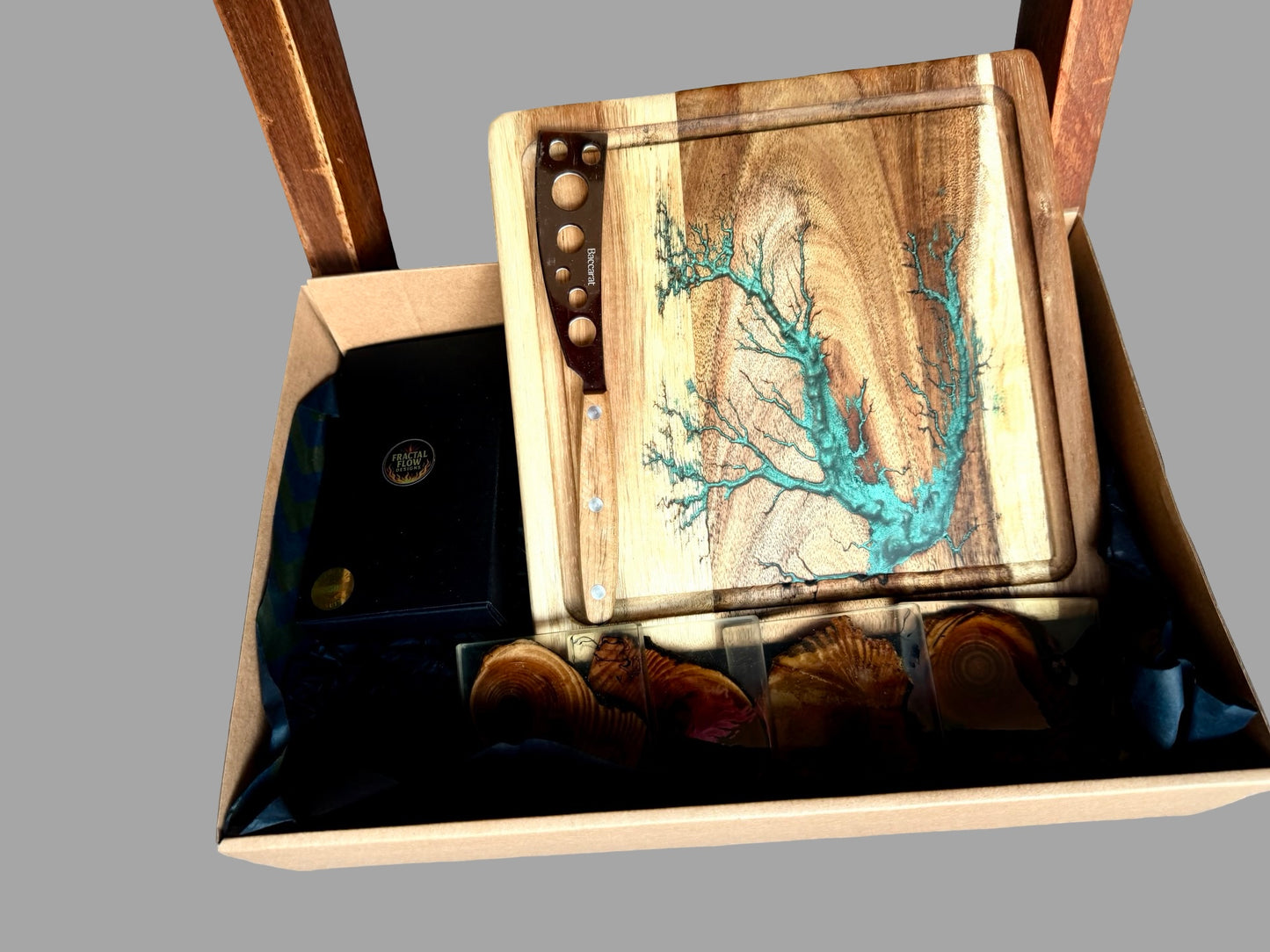 Resin Cheese Board Gift Box – Fractal Flow Designs