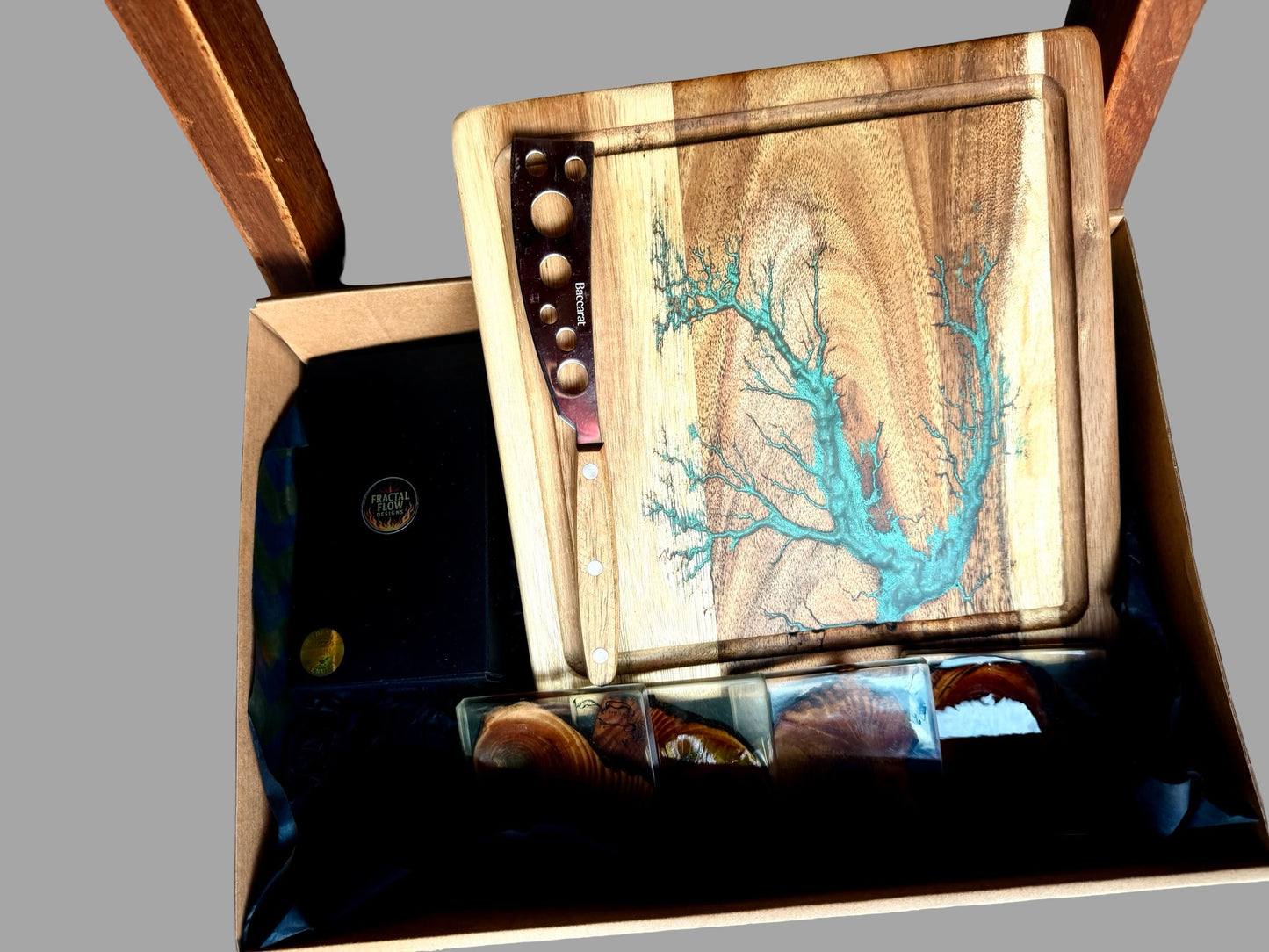 Resin Cheese Board Gift Box – Fractal Flow Designs
