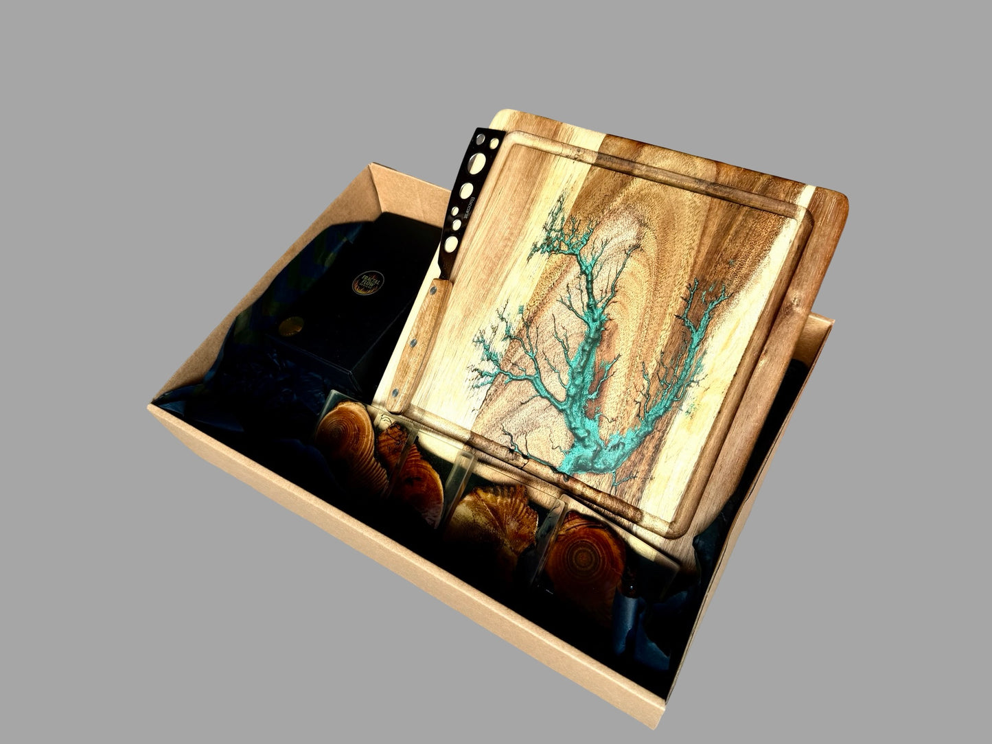 Resin Cheese Board Gift Box – Fractal Flow Designs
