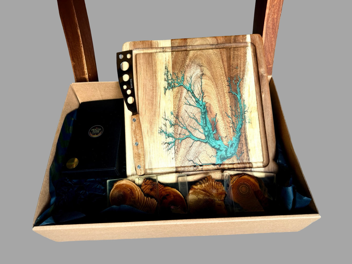 Resin Cheese Board Gift Box – Fractal Flow Designs