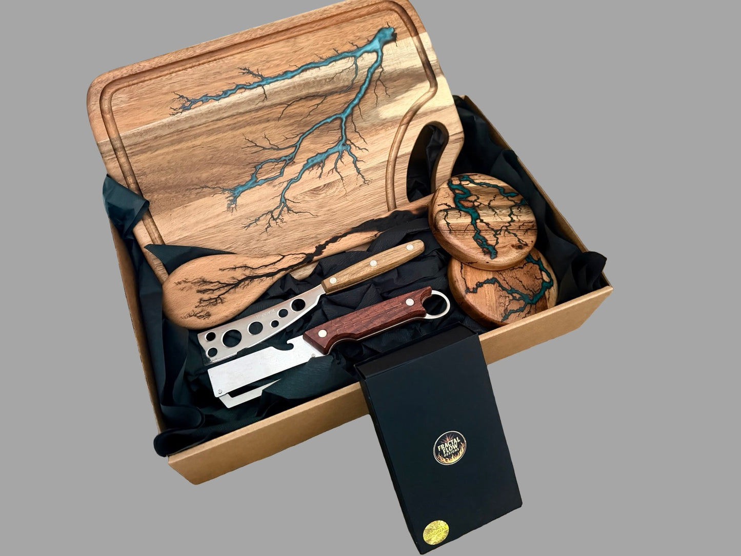 Resin Cheese Board Gift Box – Fractal Flow Designs