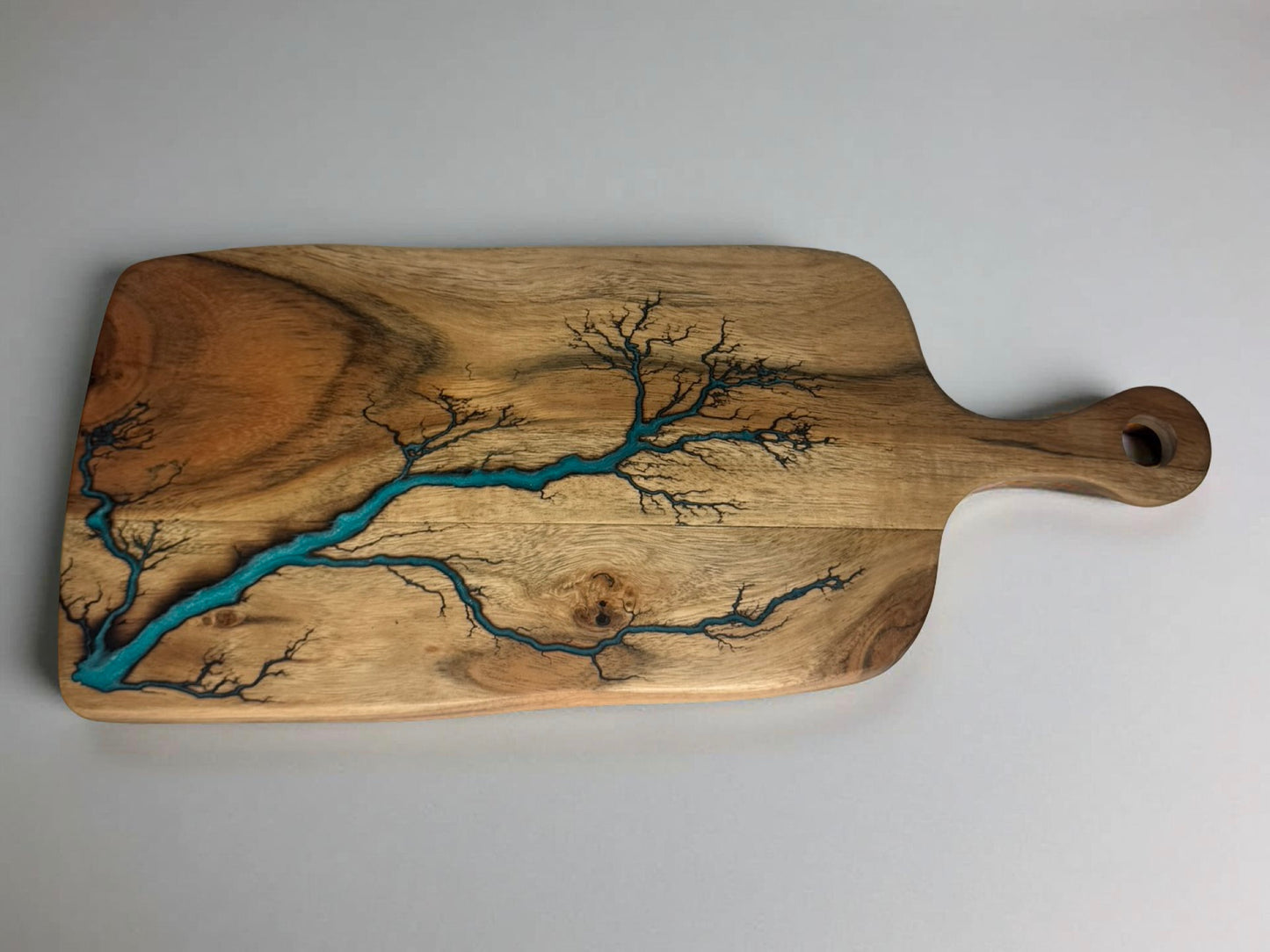 Resin Cheese Board Australia | Lagoon Blue | Fractal Flow Designs | Resin Boards