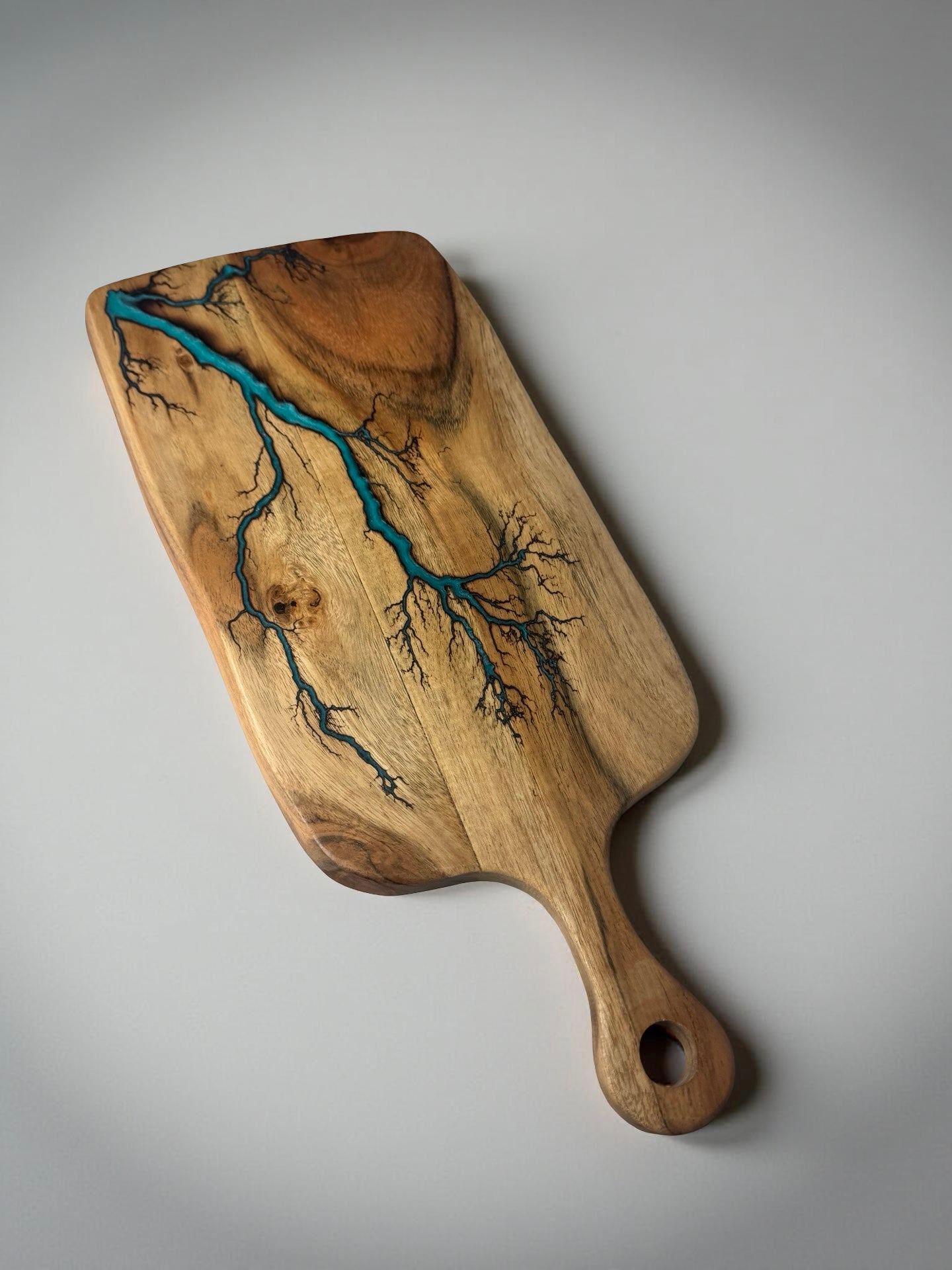 Resin Cheese Board Australia | Lagoon Blue | Fractal Flow Designs | Resin Boards