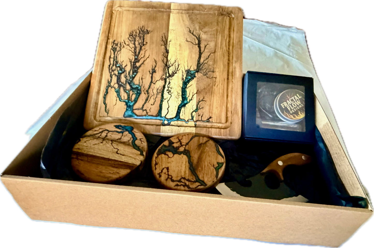 Resin Cheese Board Gift Box – Fractal Flow Designs