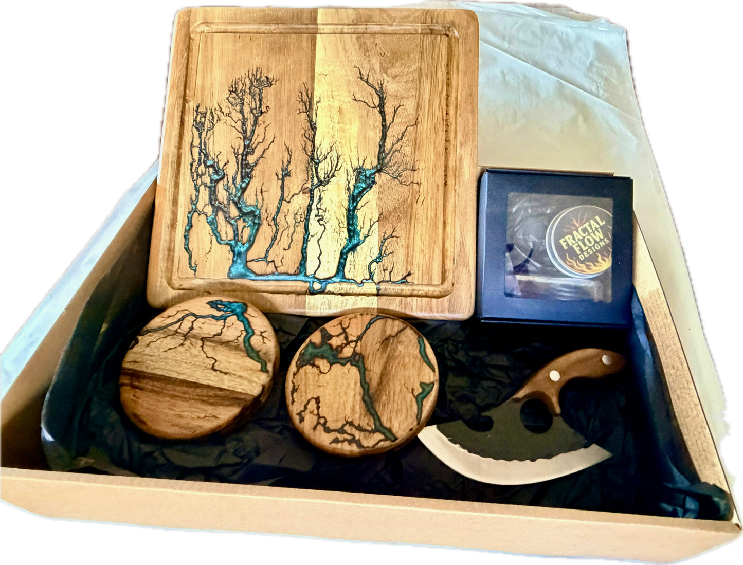 Resin Cheese Board Gift Box – Fractal Flow Designs