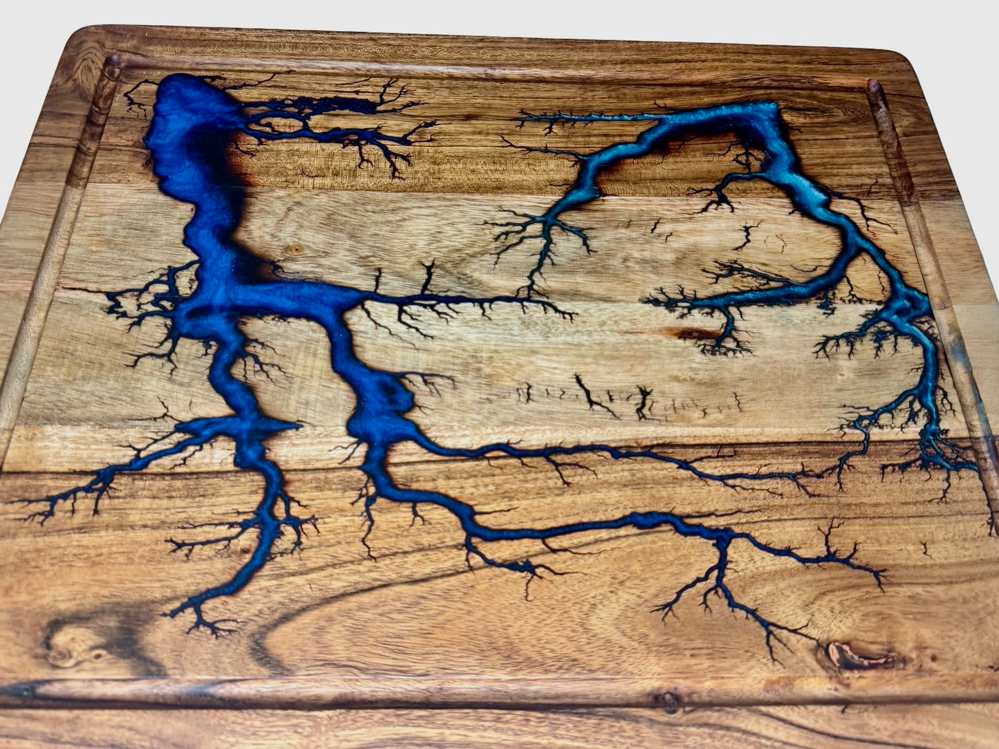 Resin Chopping Board | Blues | Fractal Flow Designs | Australia