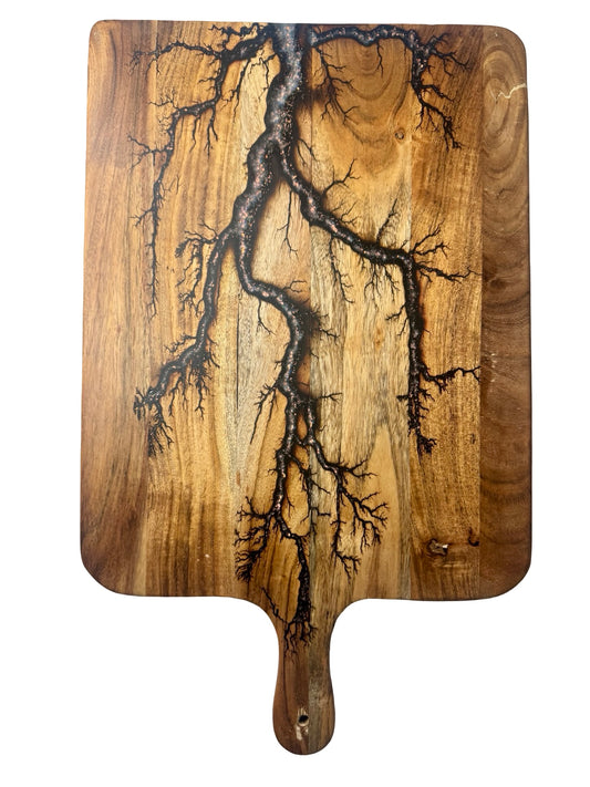 large paddle board featuring fractal burning art made in australia by fractal flow designs