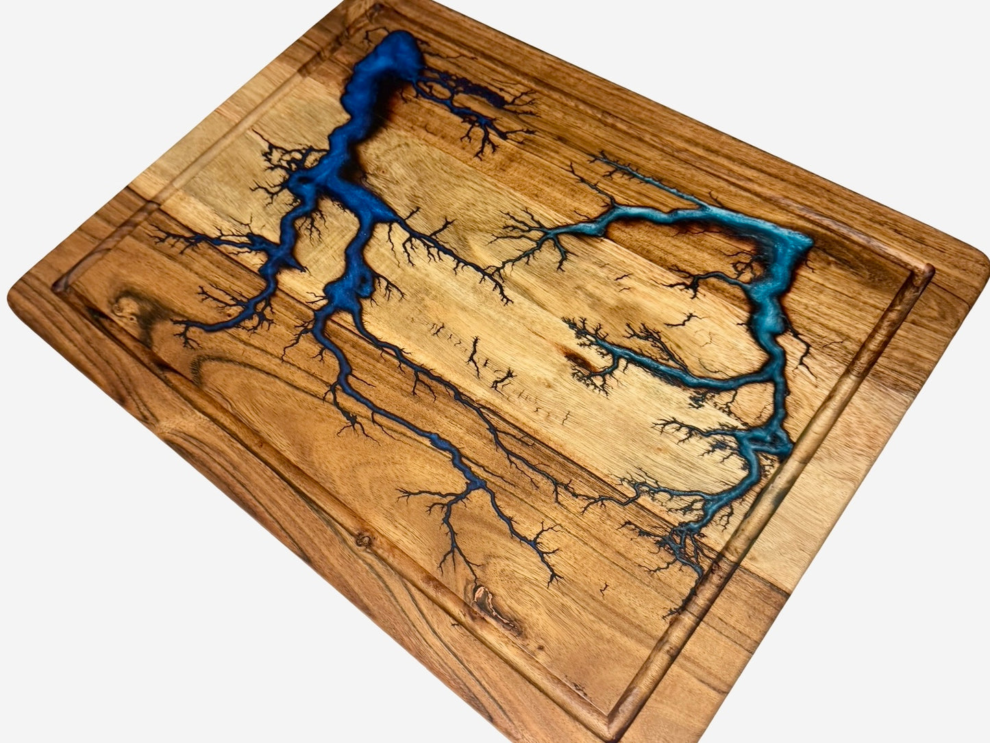 Resin Chopping Board | Blues | Fractal Flow Designs | Australia