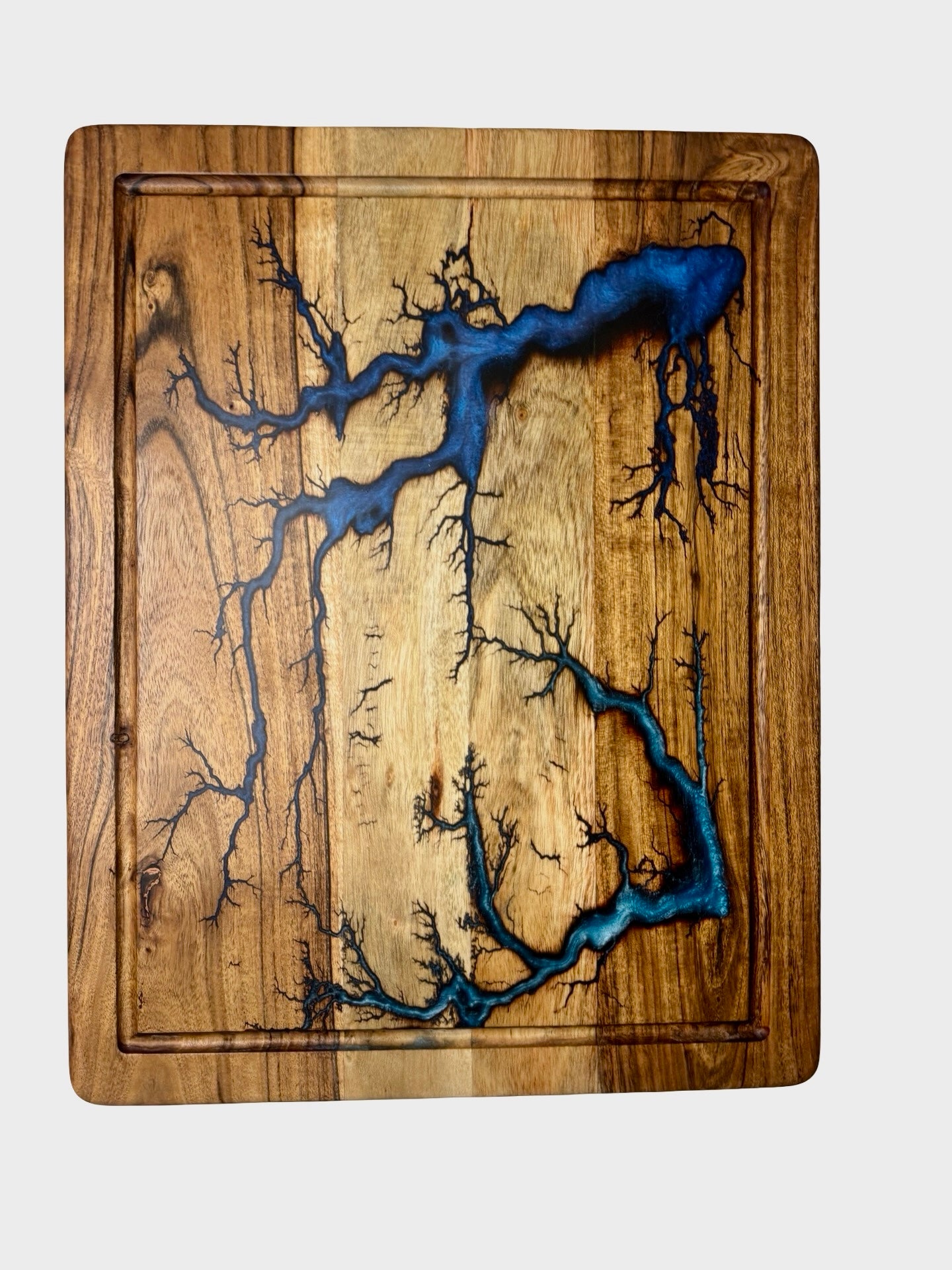 Resin Chopping Board | Blues | Fractal Flow Designs | Australia