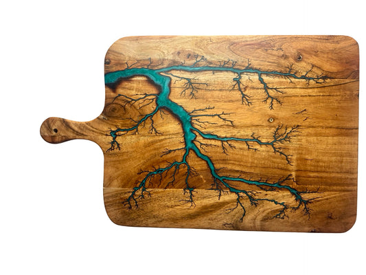 Large Resin Paddle Board | Marine Green | Fractal Flow Designs | Australia