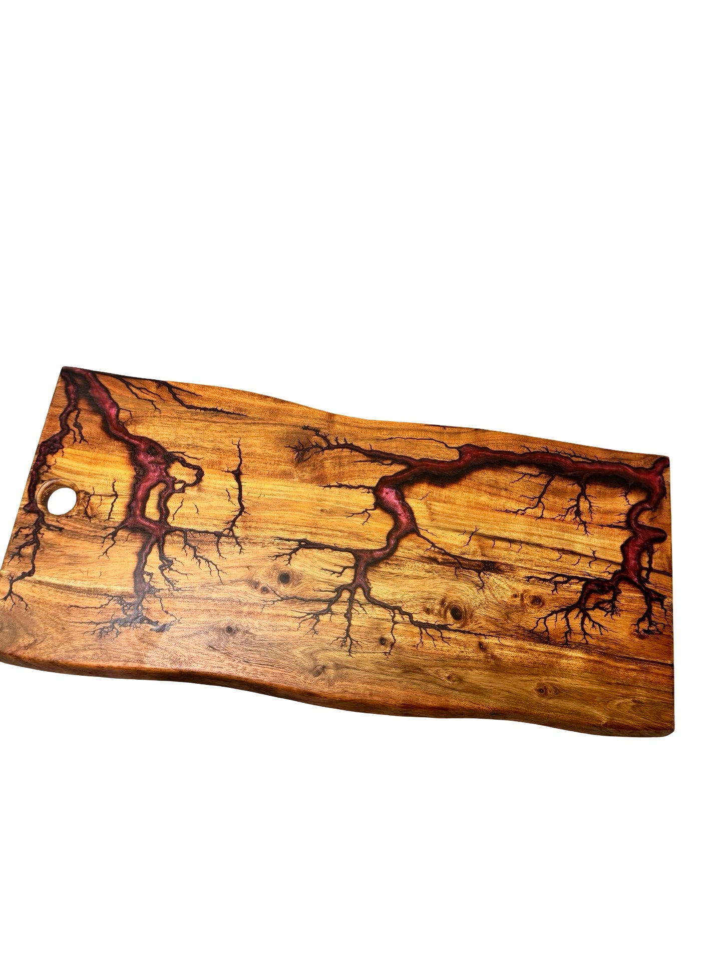 Live Edge Serving Board – Red | Fractal Flow Designs | East Gippsland