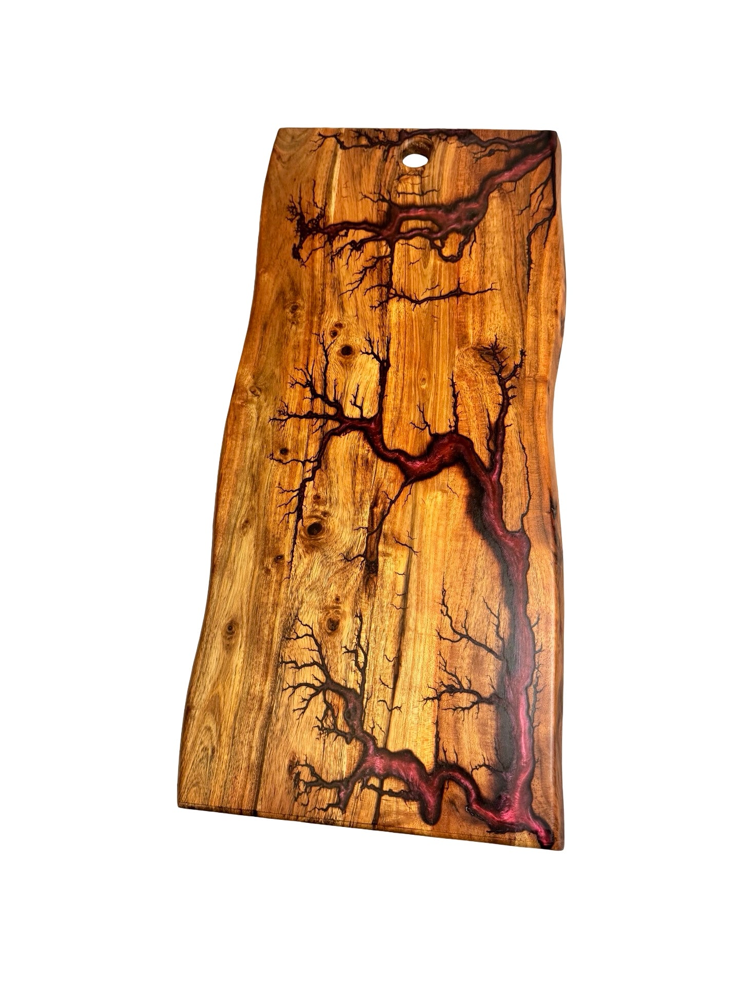 Live Edge Serving Board – Red | Fractal Flow Designs | East Gippsland
