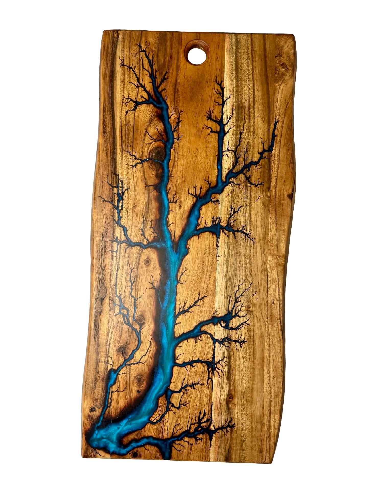 Resin Charcuterie Board – Turquoise | Fractal Flow Designs | East Gippsland