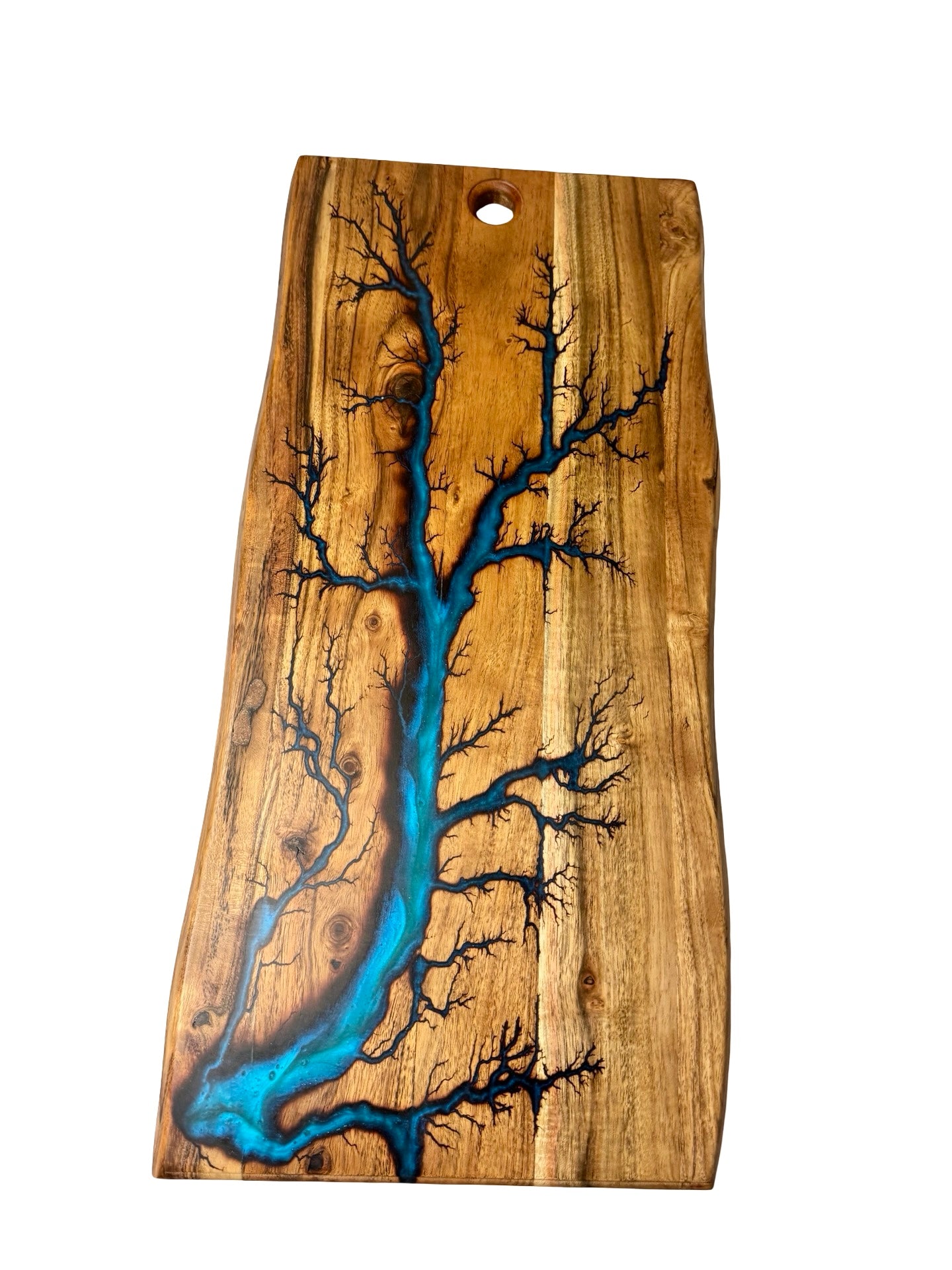 Resin Charcuterie Board – Turquoise | Fractal Flow Designs | East Gippsland