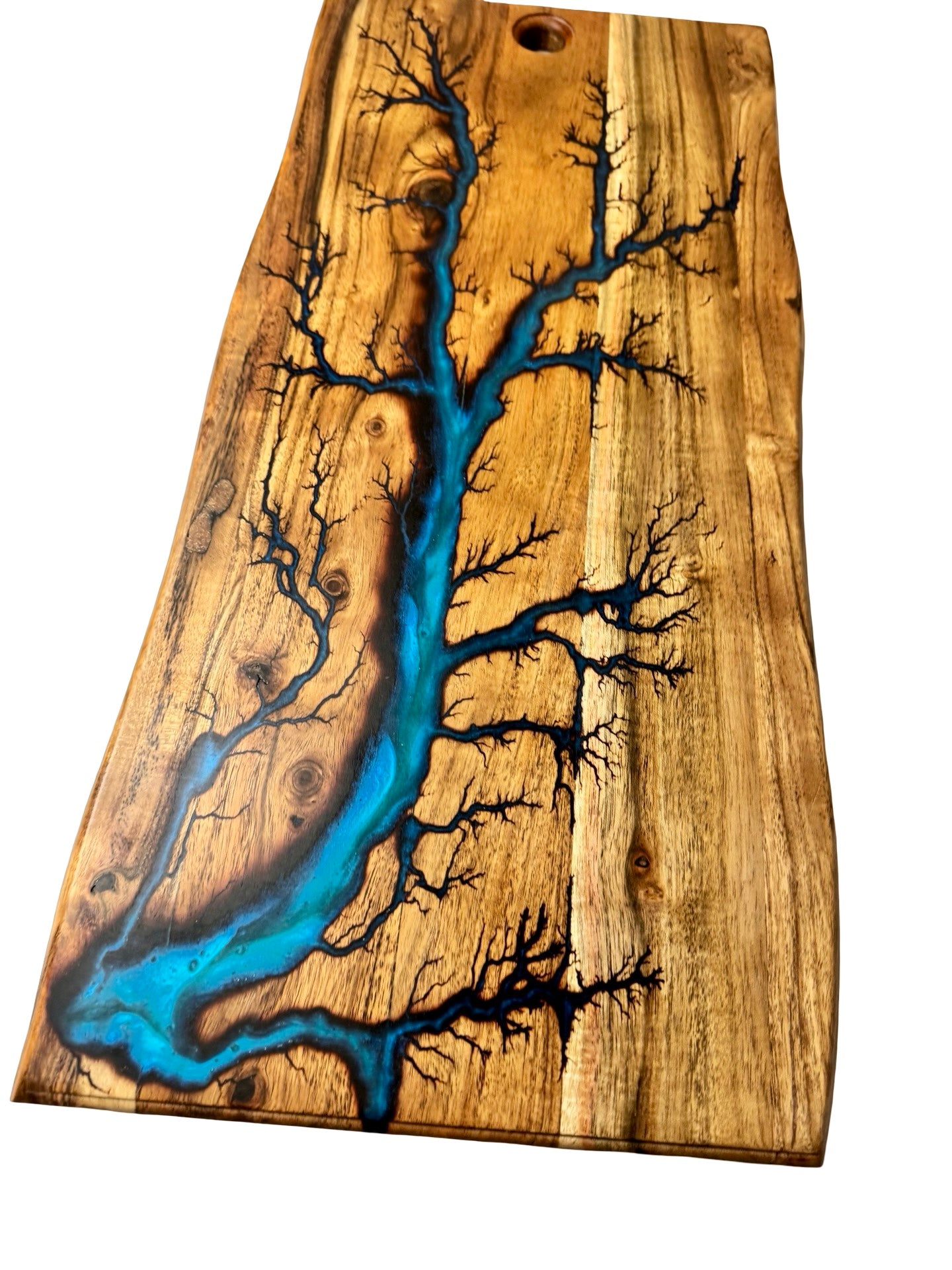 Resin Charcuterie Board – Turquoise | Fractal Flow Designs | East Gippsland