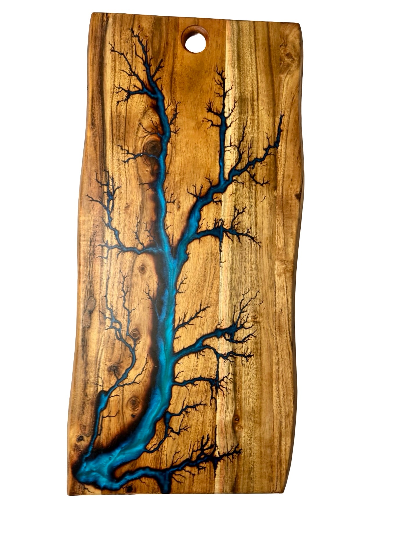 Resin Charcuterie Board – Turquoise | Fractal Flow Designs | East Gippsland
