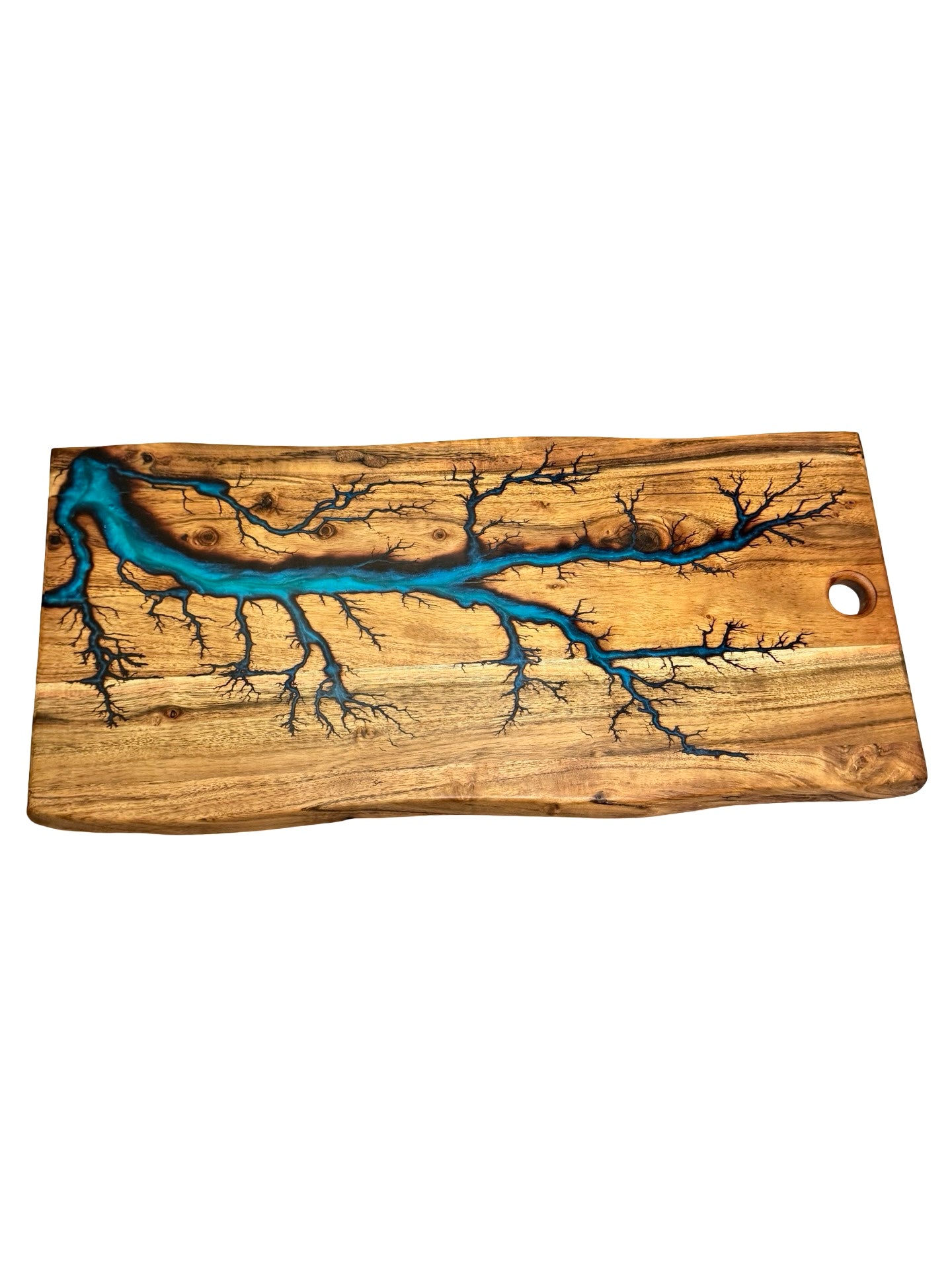 Resin Charcuterie Board – Turquoise | Fractal Flow Designs | East Gippsland
