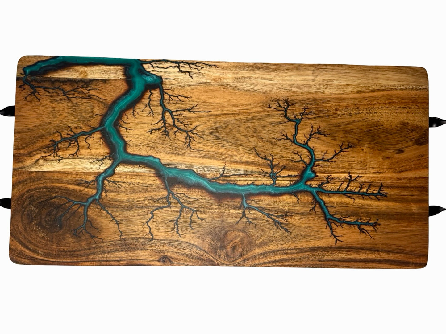 Marine Green Resin Serving Board | Fractal Flow Designs | Australian Made