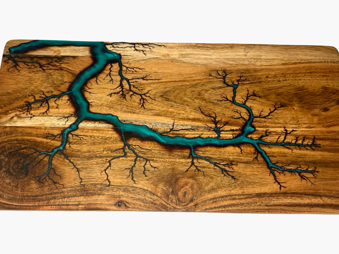 Marine Green Resin Serving Board | Fractal Flow Designs | Australian Made