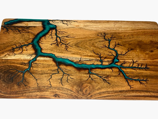Marine Green Resin Serving Board | Fractal Flow Designs | Australian Made