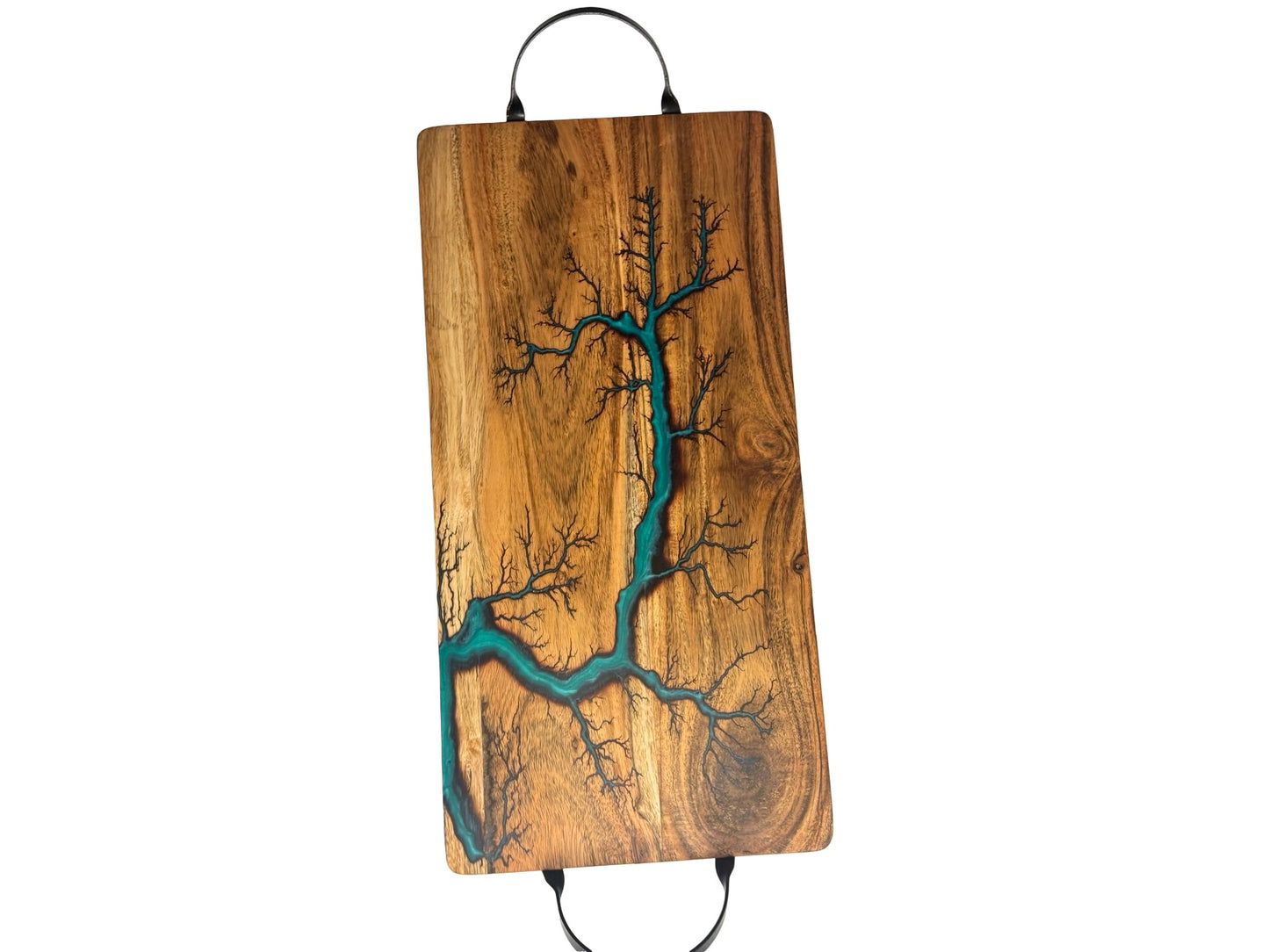 Marine Green Resin Serving Board | Fractal Flow Designs | Australian Made