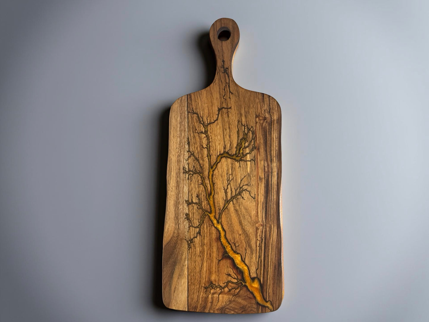 Resin Cheese Board | Orange | Fractal Flow Designs | Australia