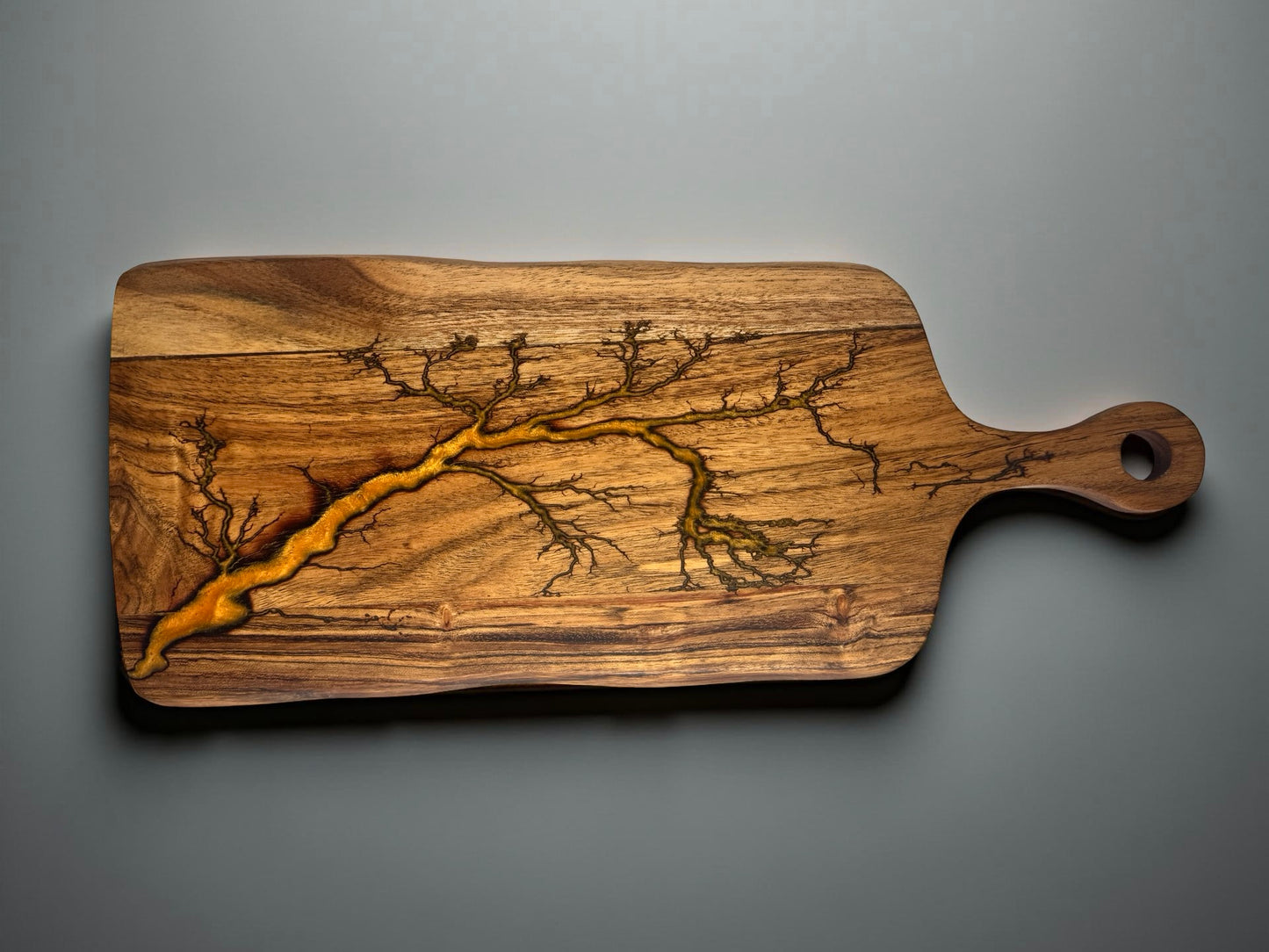 Resin Cheese Board | Orange | Fractal Flow Designs | Australia