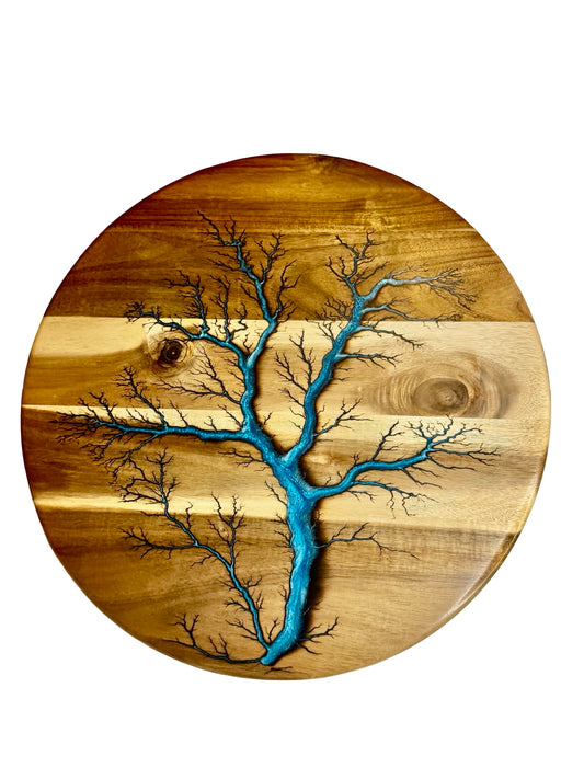 Resin Lazy Susan | Sky Blue | Fractal Flow Designs | Australia
