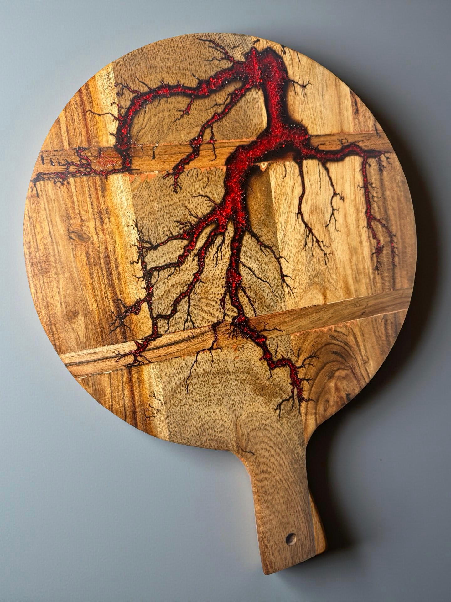 Resin Paddle Board | Red Flash | Fractal Flow Designs | Australian Made