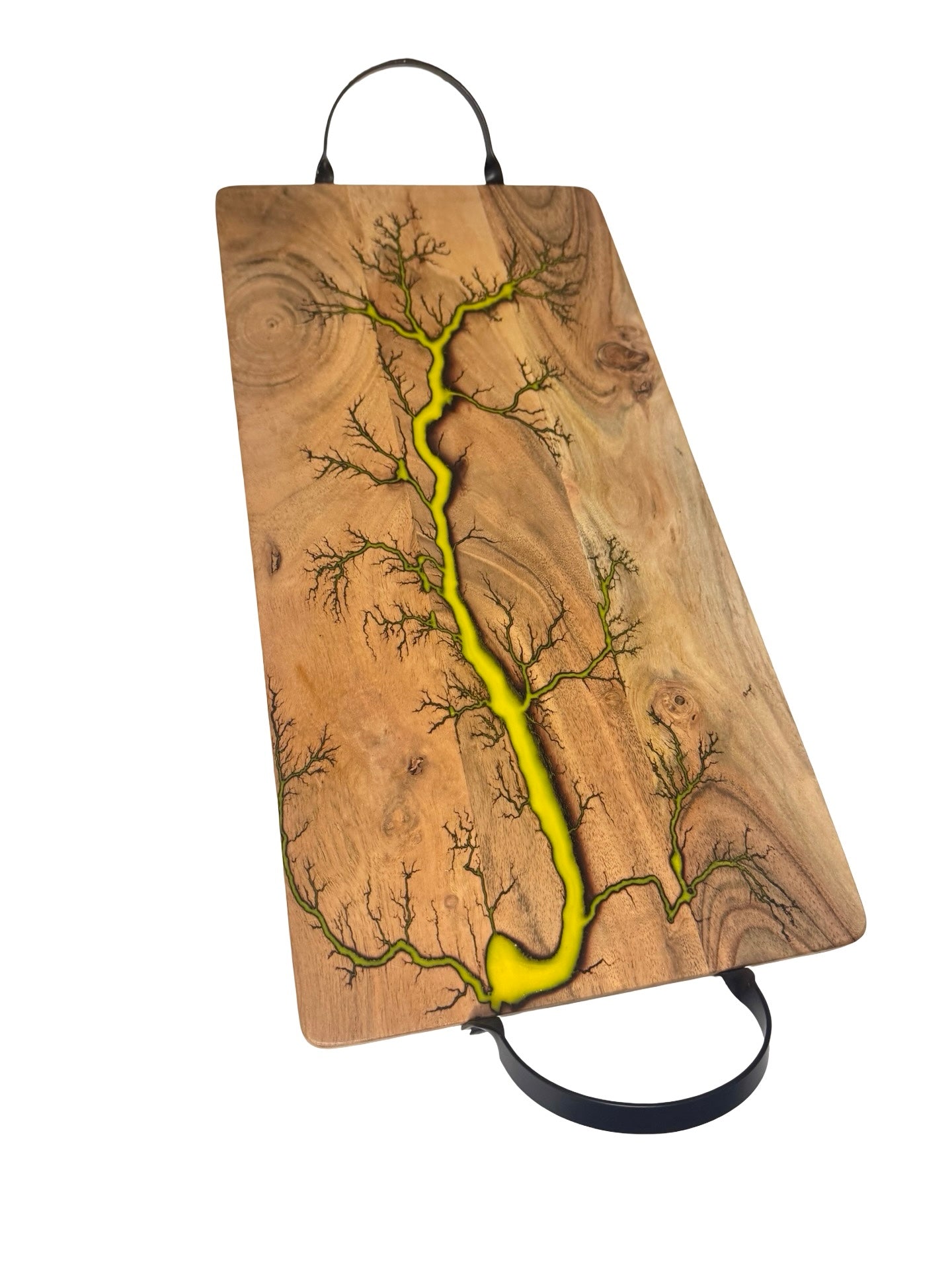 Yellow Resin Serving Board | Fractal Flow Designs | Australian Made