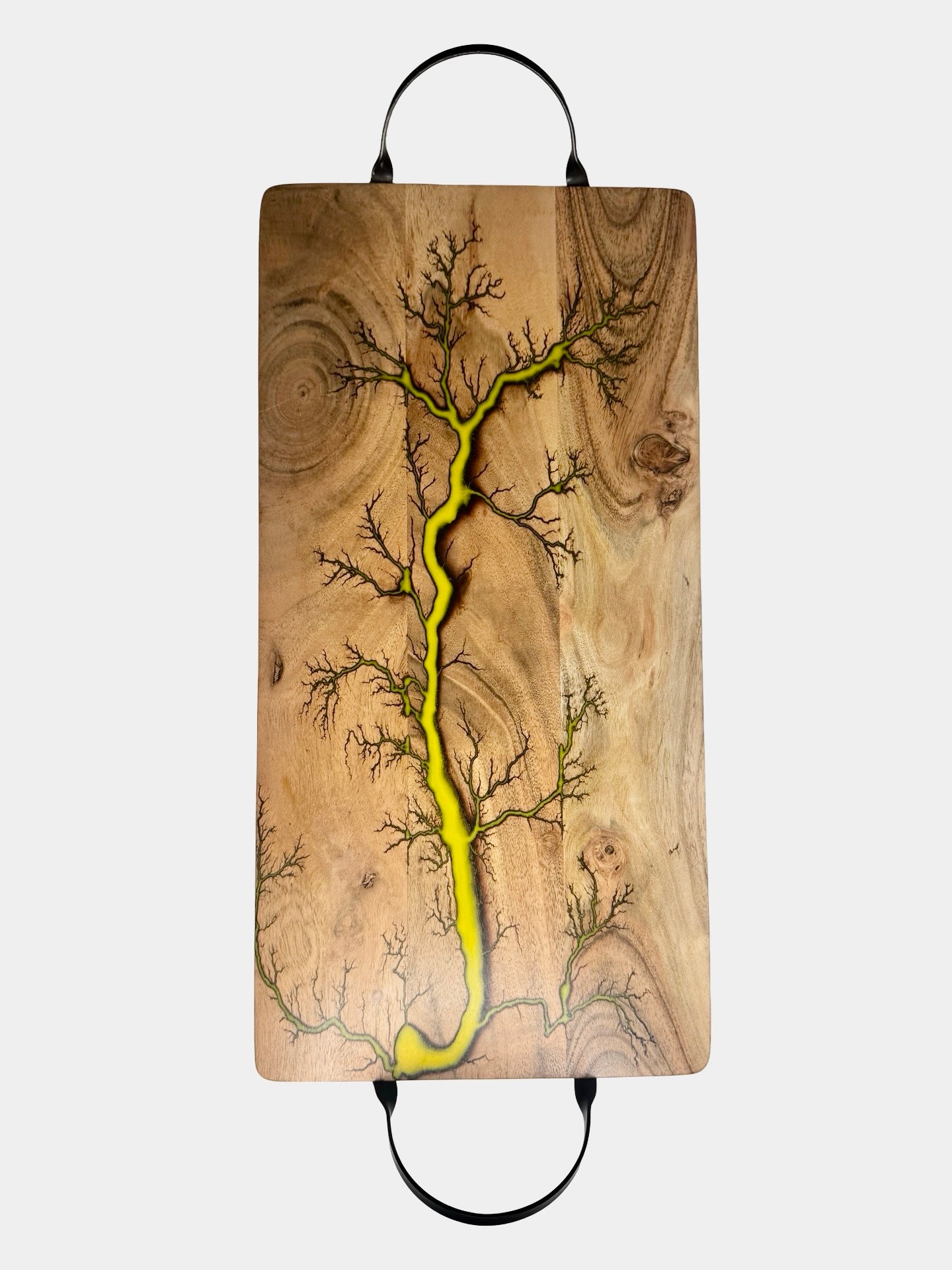 Yellow Resin Serving Board | Fractal Flow Designs | Australian Made