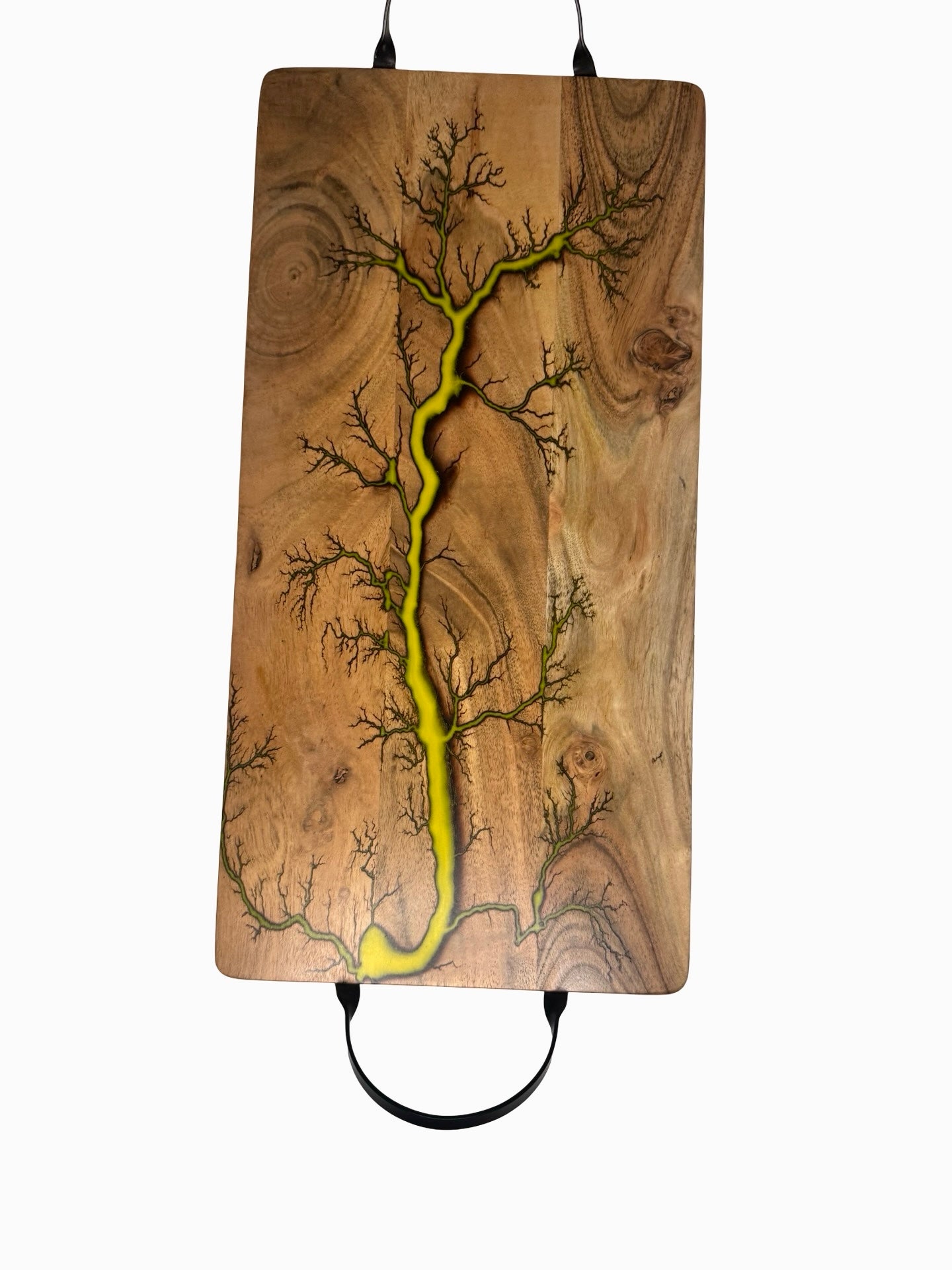 Yellow Resin Serving Board | Fractal Flow Designs | Australian Made
