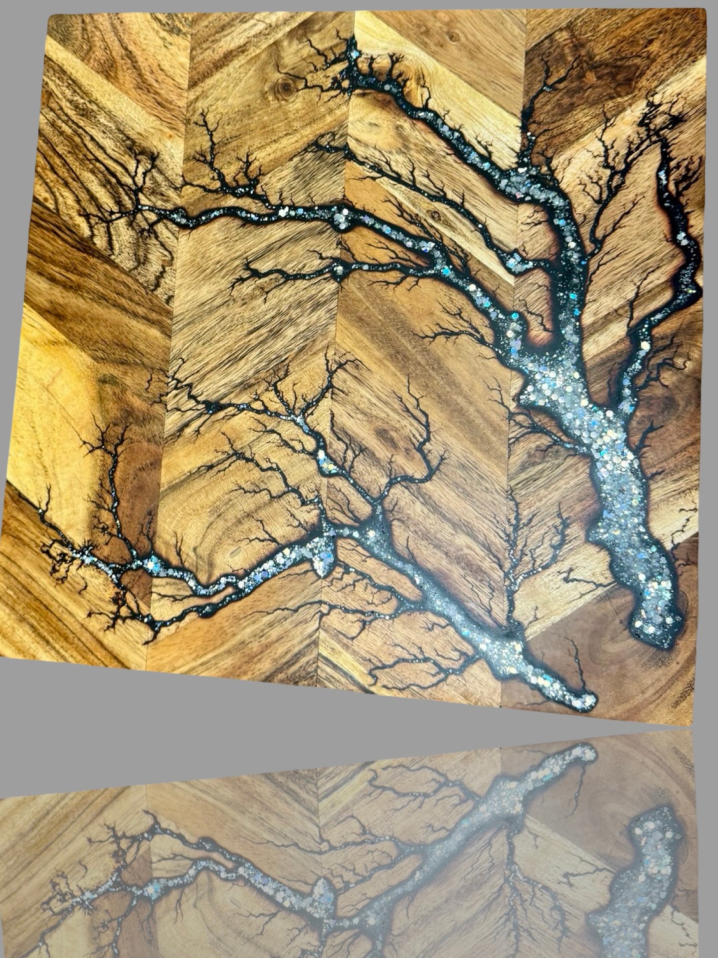 Australian resin chopping board, handcrafted timber board with resin art, luxury charcuterie and carving platter